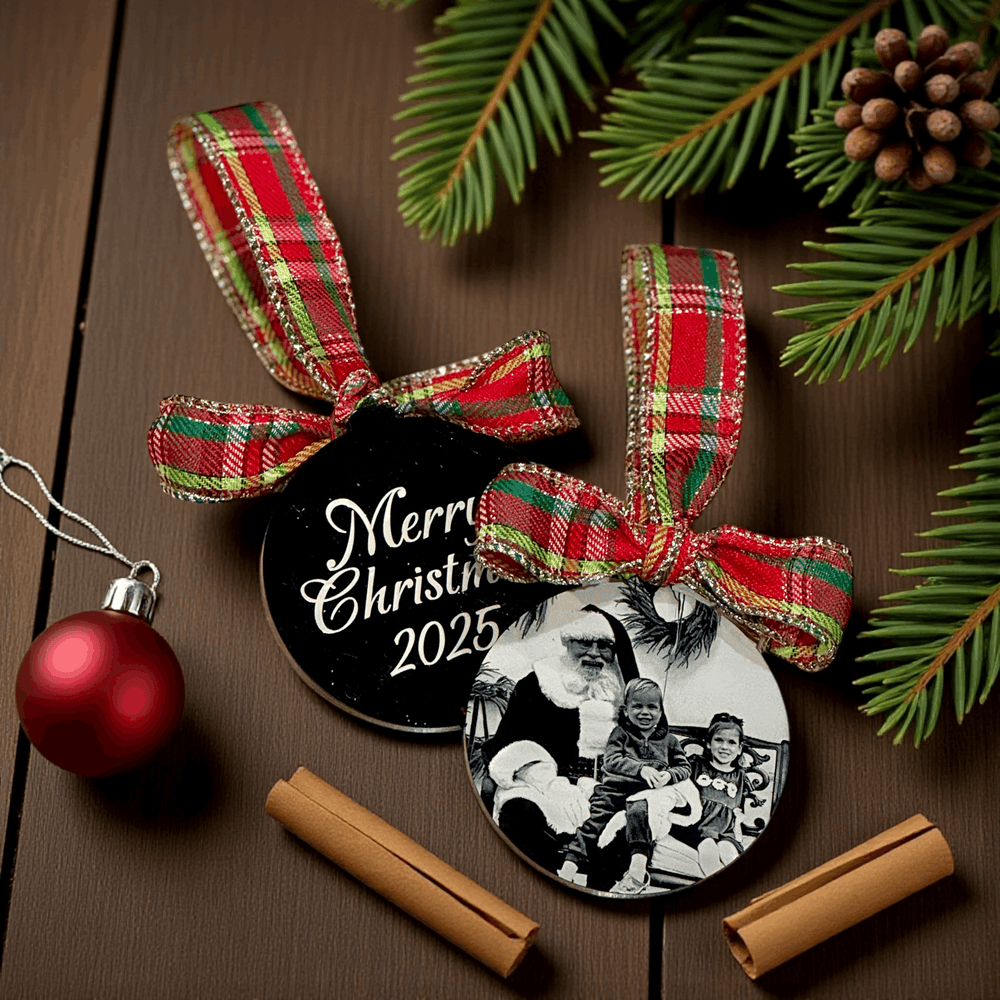 Christmas Photo Ornament - Premium Christmas Ornament from Pat's Monograms - Just $15! Shop now at Pat's Monograms