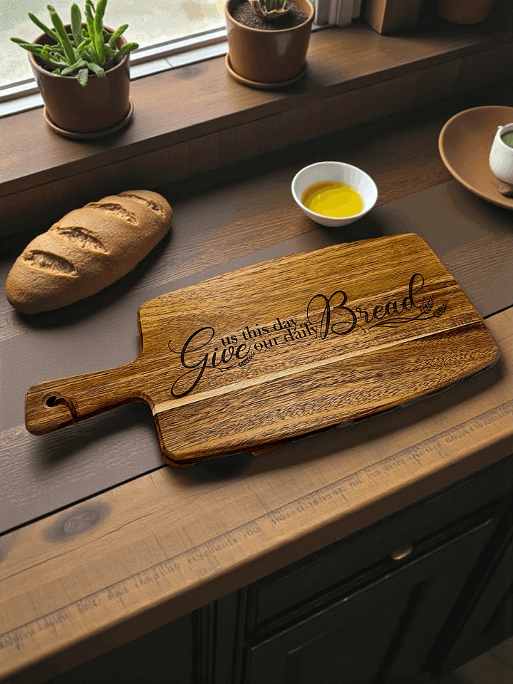 Give Us This Day - Laser Engraved Cutting Board - Premium Cutting Board from Pat's Monograms - Just $29.95! Shop now at Pat's Monograms
