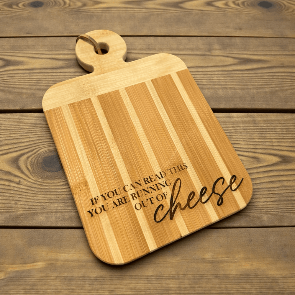 Cheese Board - Laser Engraved Bamboo Paddle Board - Premium Kitchen Accessories from Totally Bamboo - Just $22.95! Shop now at Pat's Monograms