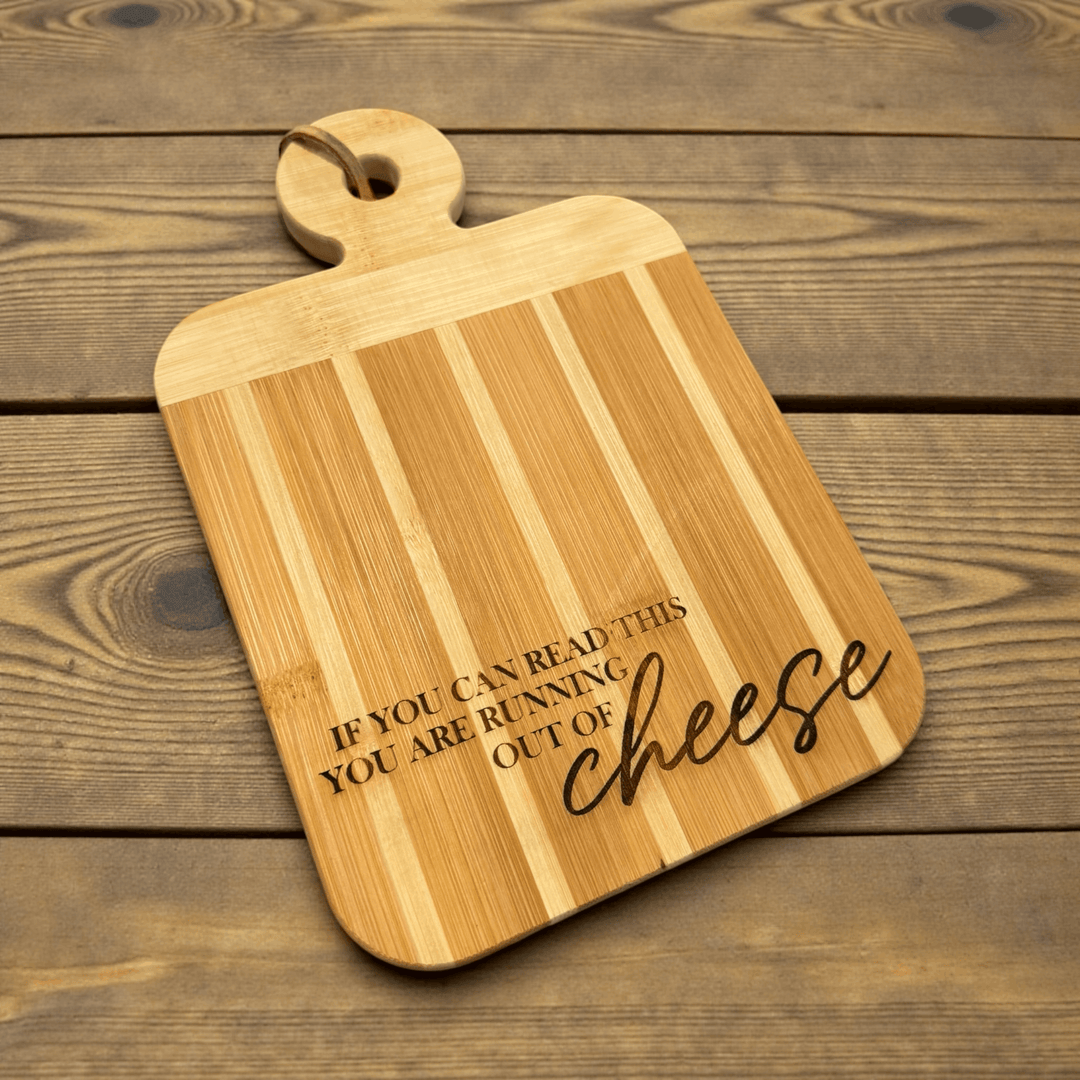Cheese Board - Laser Engraved Bamboo Paddle Board - Premium Kitchen Accessories from Totally Bamboo - Just $22.95! Shop now at Pat's Monograms