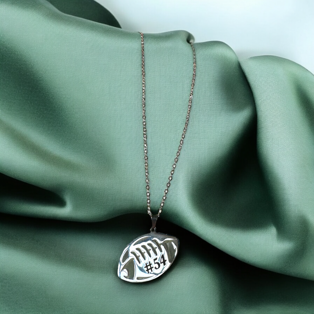 Laser Engraved Sports Necklaces - Premium necklace from Pat's Monograms - Just $22.95! Shop now at Pat's Monograms