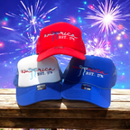 America Bows Trucker Cap - Premium Hat from Pat's Monograms - Just $16.95! Shop now at Pat's Monograms