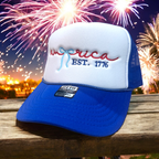 America Bows Trucker Cap - Premium Hat from Pat's Monograms - Just $16.95! Shop now at Pat's Monograms