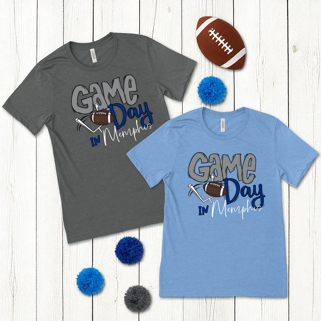 Game Day T-Shirt - Memphis - Premium Tanks and Tees from Pat's Monograms - Just $22! Shop now at Pat's Monograms