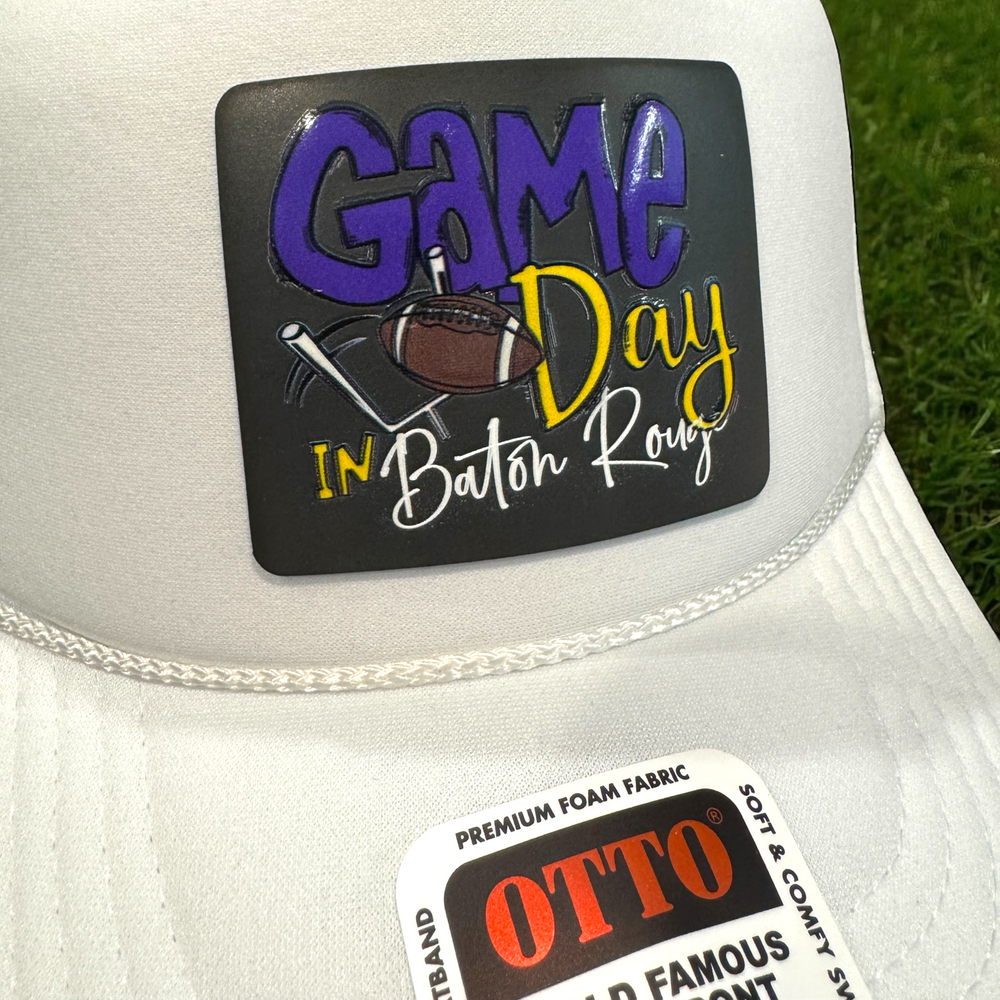Game Day Cap - LSU - Premium T-Shirts from Pat's Monograms - Just $24.95! Shop now at Pat's Monograms