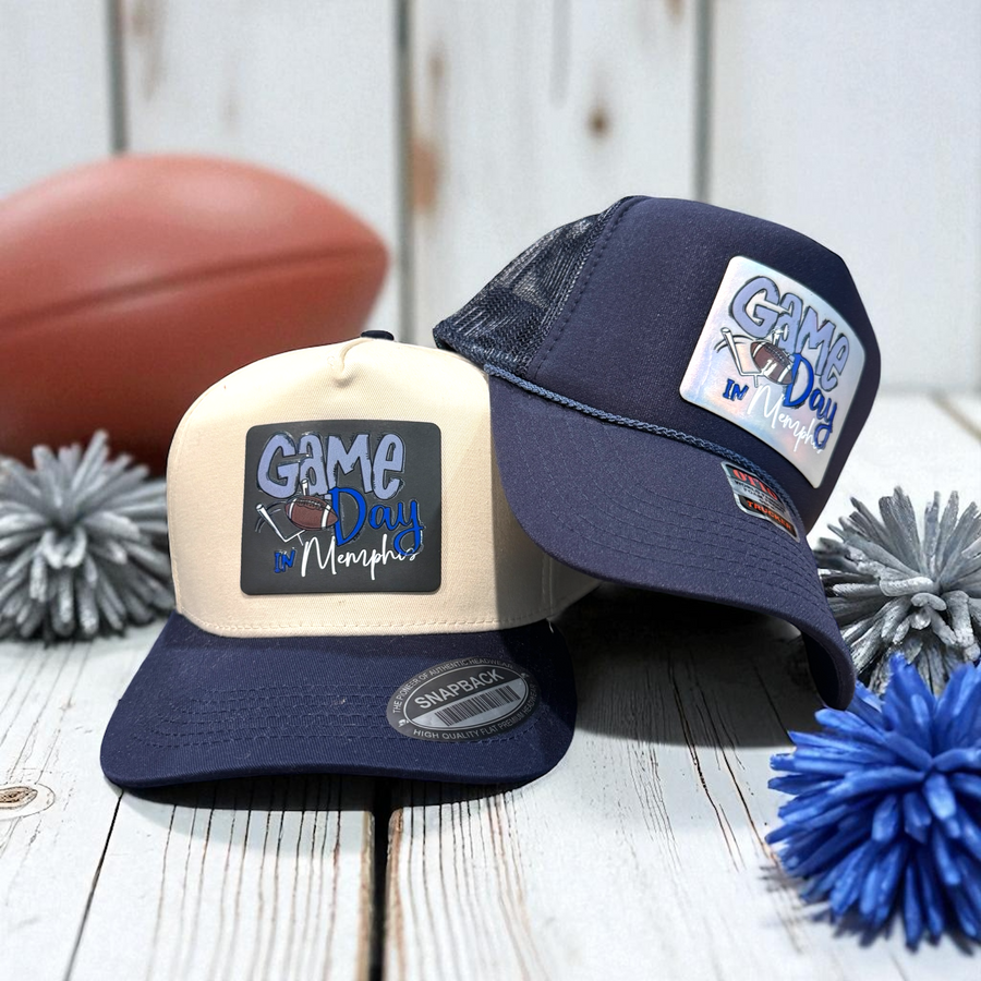 Game Day Caps - Memphis - Premium hats from Pat's Monograms - Just $24.95! Shop now at Pat's Monograms