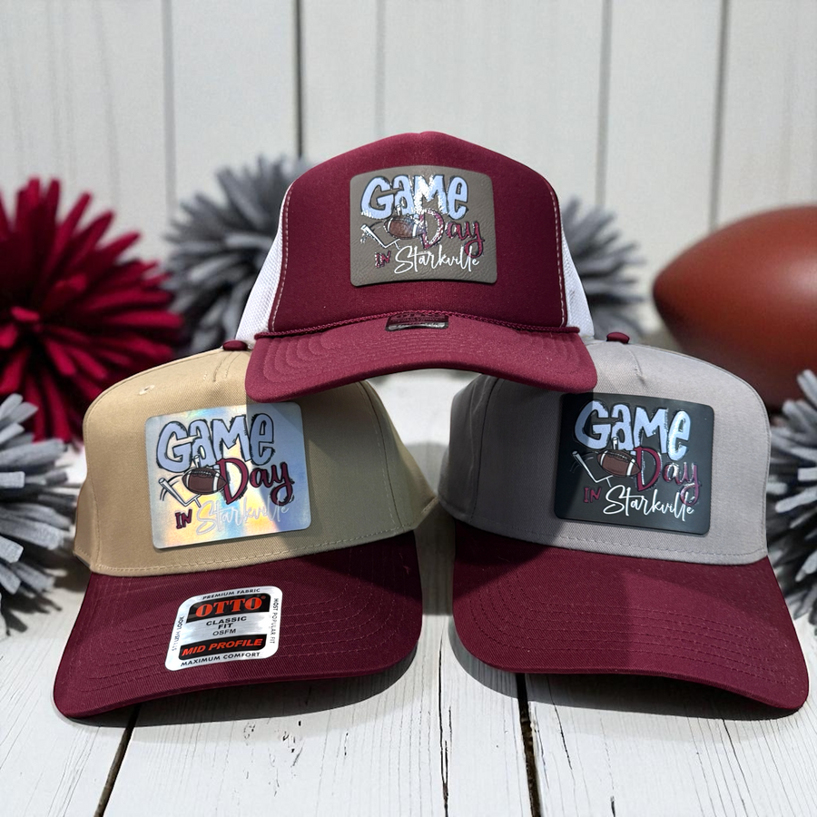 Game Day Caps - MS State - Premium T-Shirts from Pat's Monograms - Just $24.95! Shop now at Pat's Monograms