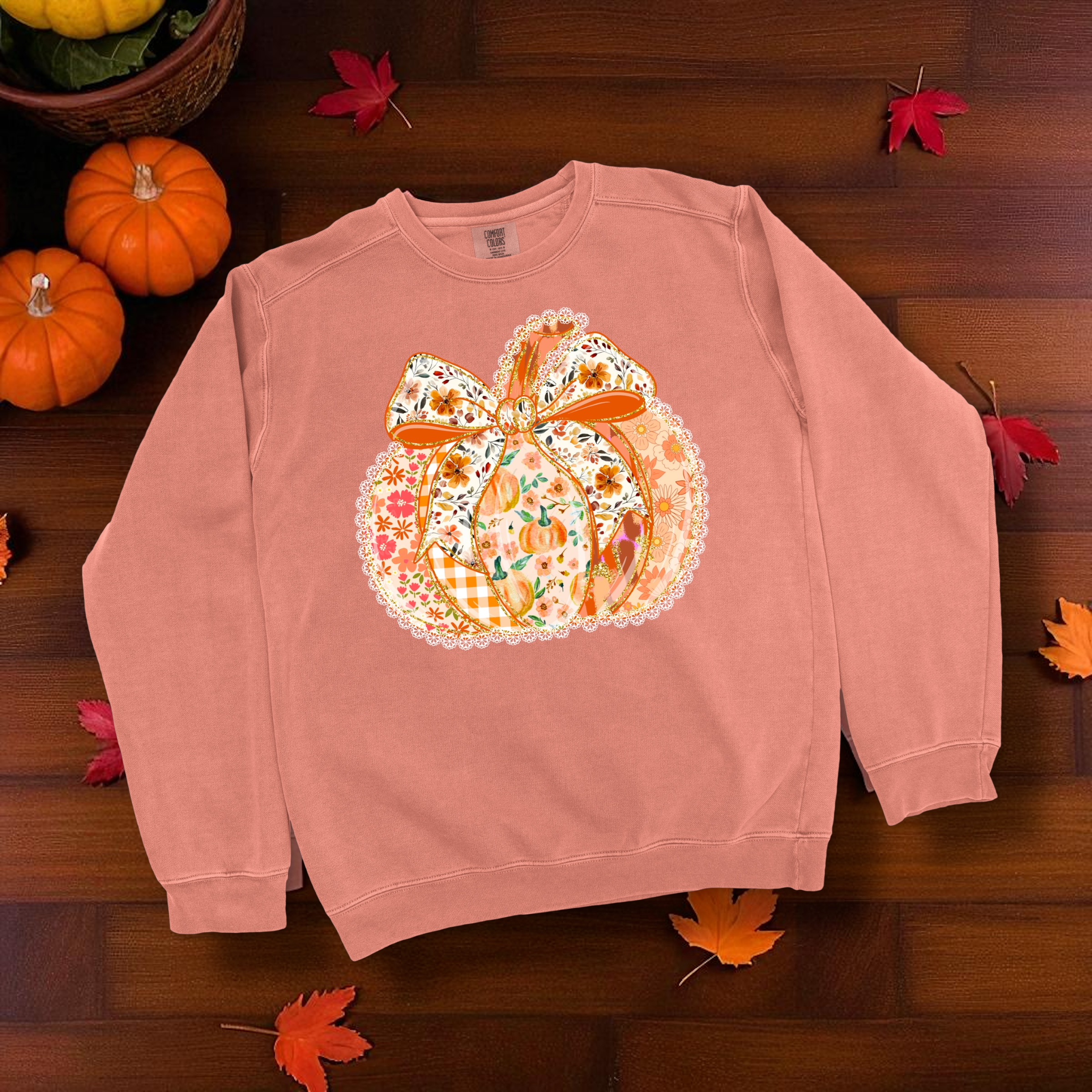 Pumpkin Comfort Color Crewneck - Premium Shirts and Tanks from Pat's Monograms - Just $56.95! Shop now at Pat's Monograms