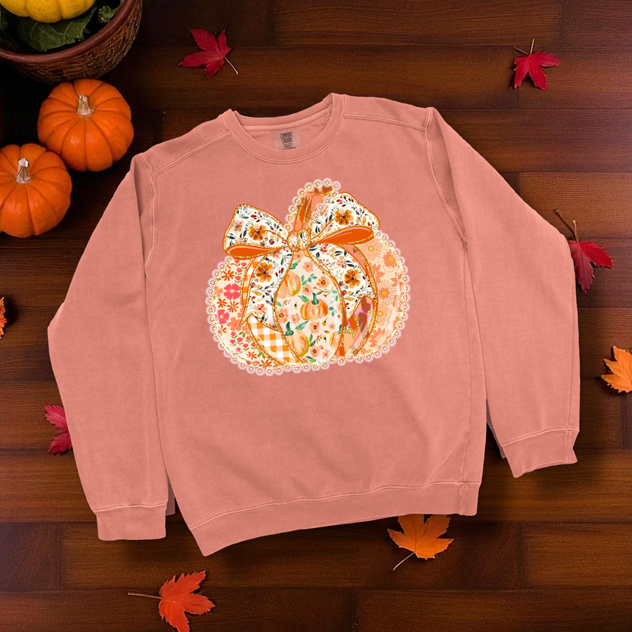 Pumpkin Comfort Color Crewneck - Premium Shirts and Tanks from Pat's Monograms - Just $49.95! Shop now at Pat's Monograms