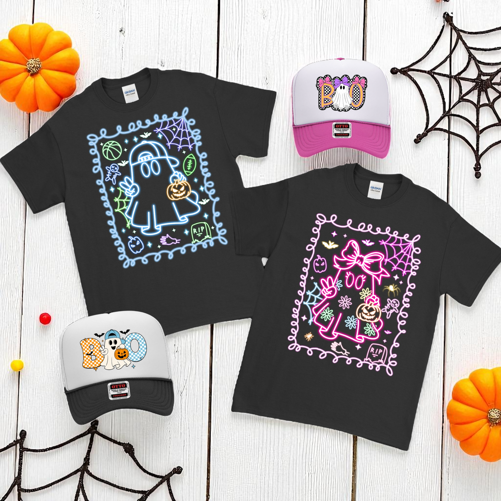 Boo! Halloween Tees and Caps for the Kids!! - Premium Holiday Apparel from Pat's Monograms - Just $19.95! Shop now at Pat's Monograms