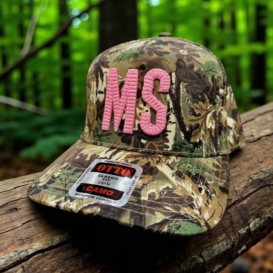 State Pride Camo with Embroidered MS - Pre-Order - Premium Caps from Pat's Monograms - Just $18! Shop now at Pat's Monograms