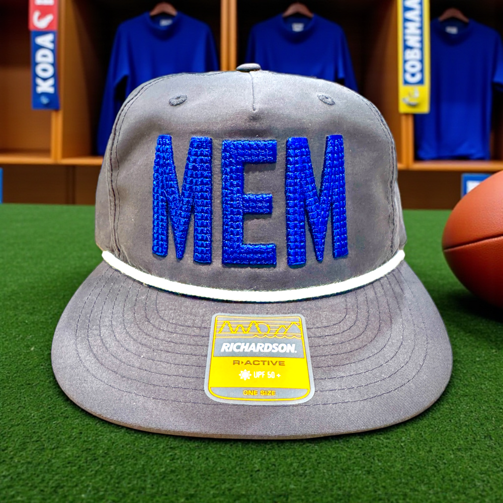 Go Tigers! Puff Embroidery Memphis Caps - Premium Caps from Pat's Monograms - Just $22.95! Shop now at Pat's Monograms