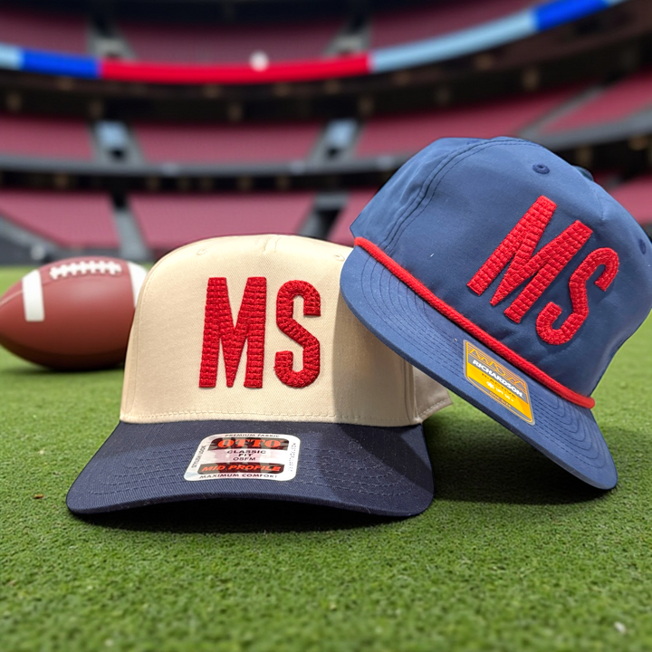 Go Rebs! Puff Embroidery Ole Miss Caps - Premium Caps from Pat's Monograms - Just $22.95! Shop now at Pat's Monograms