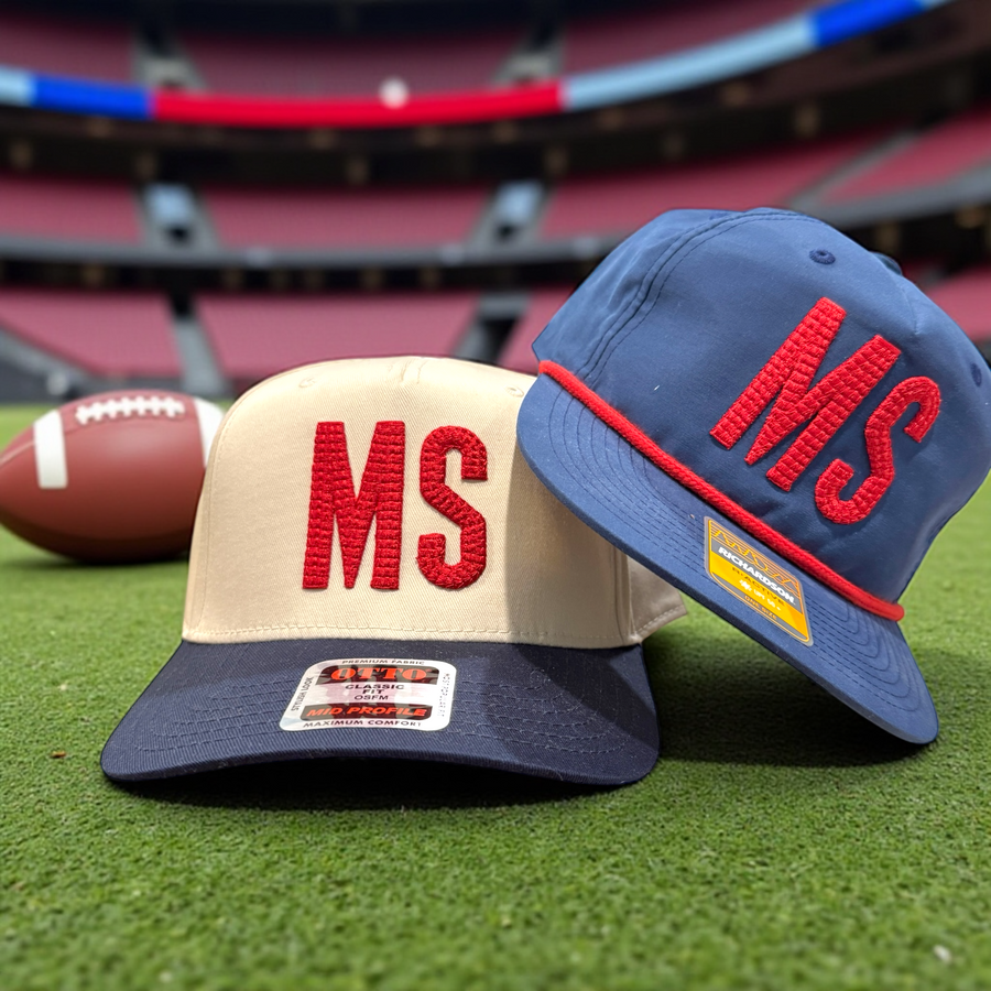 Go Rebs! Puff Embroidery Ole Miss Caps - Premium Caps from Pat's Monograms - Just $22.95! Shop now at Pat's Monograms