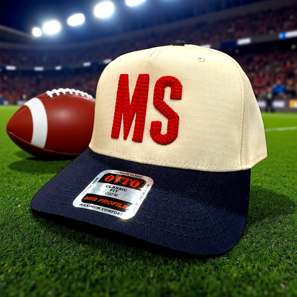 Go Rebs! Puff Embroidery Ole Miss Caps - Premium Caps from Pat's Monograms - Just $22.95! Shop now at Pat's Monograms