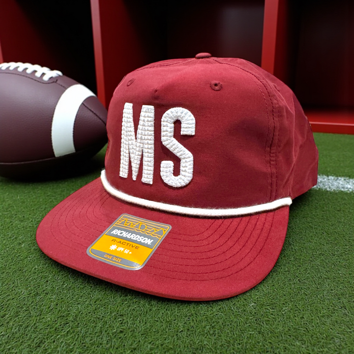 Go State! Puff Embroidery MS State Caps - Premium Caps from Pat's Monograms - Just $22.95! Shop now at Pat's Monograms
