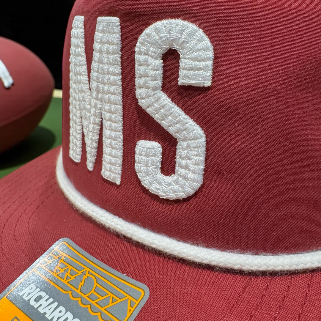 Go State! Puff Embroidery MS State Caps - Premium Caps from Pat's Monograms - Just $22.95! Shop now at Pat's Monograms