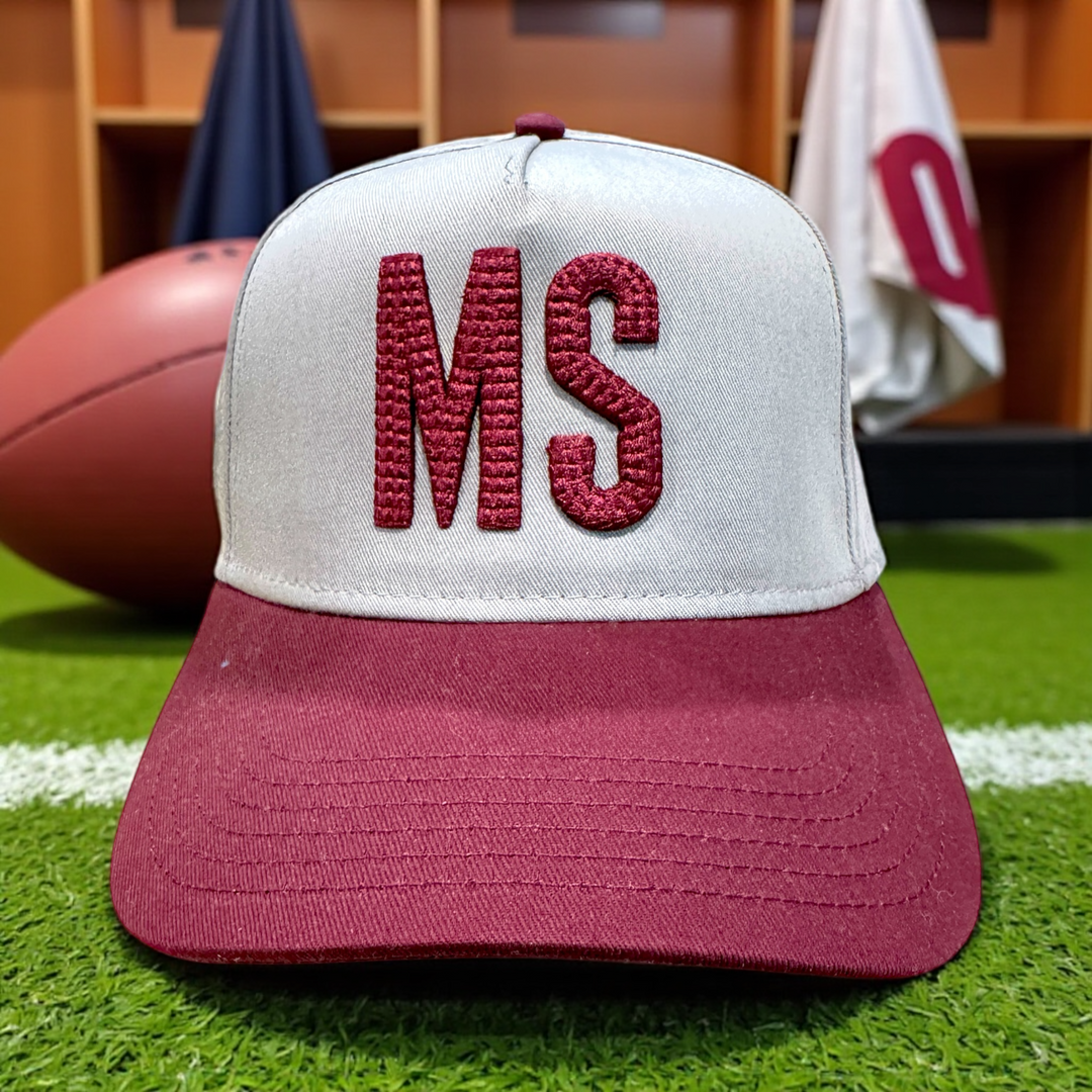 Go State! Puff Embroidery MS State Caps - Premium Caps from Pat's Monograms - Just $22.95! Shop now at Pat's Monograms