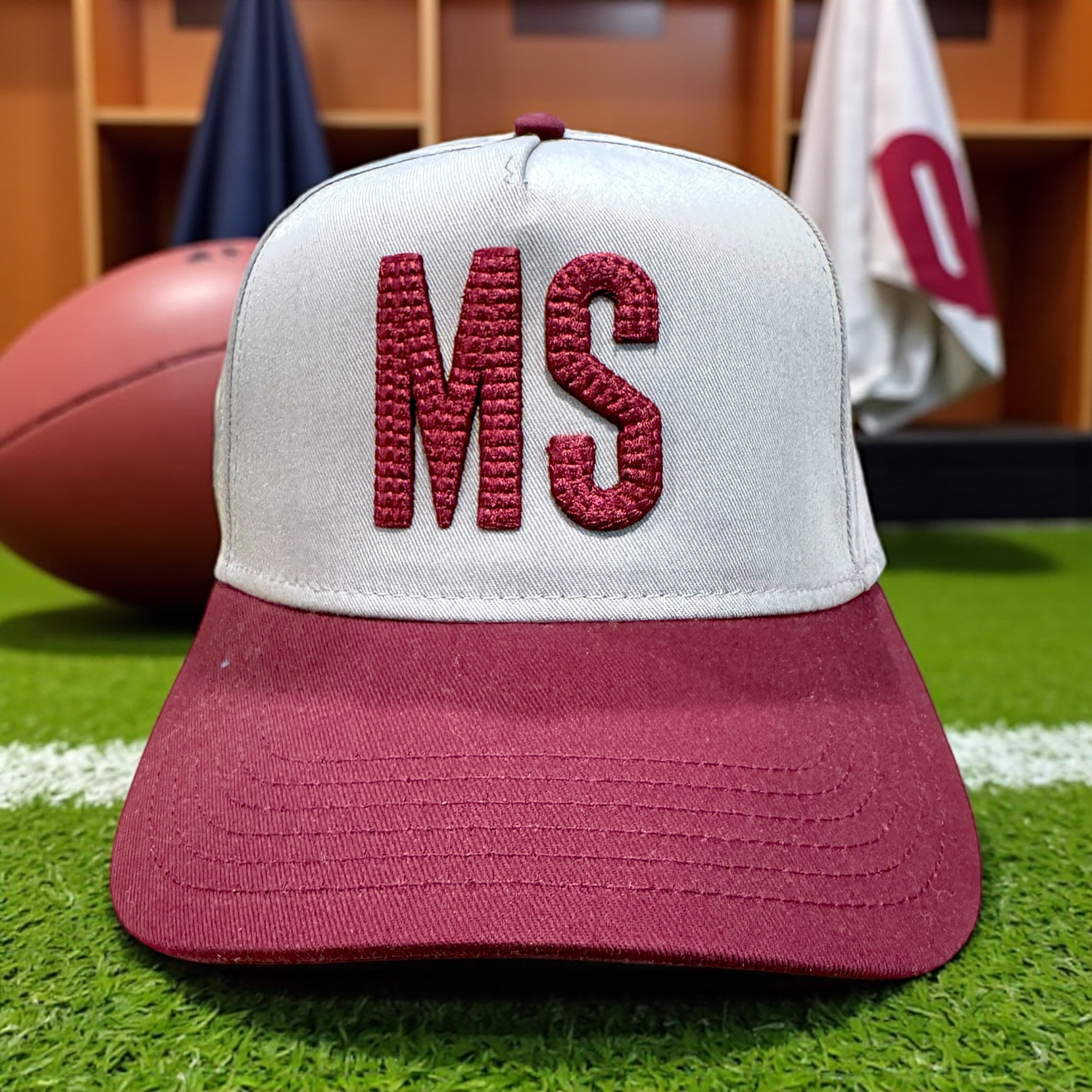 Go State! Puff Embroidery MS State Caps - Premium Caps from Pat's Monograms - Just $28.95! Shop now at Pat's Monograms