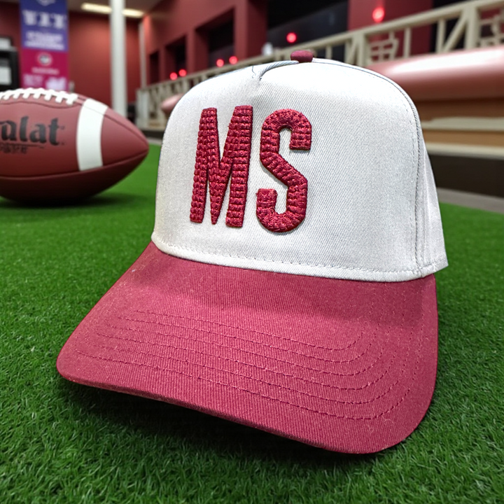 Go State! Puff Embroidery MS State Caps - Premium Caps from Pat's Monograms - Just $22.95! Shop now at Pat's Monograms