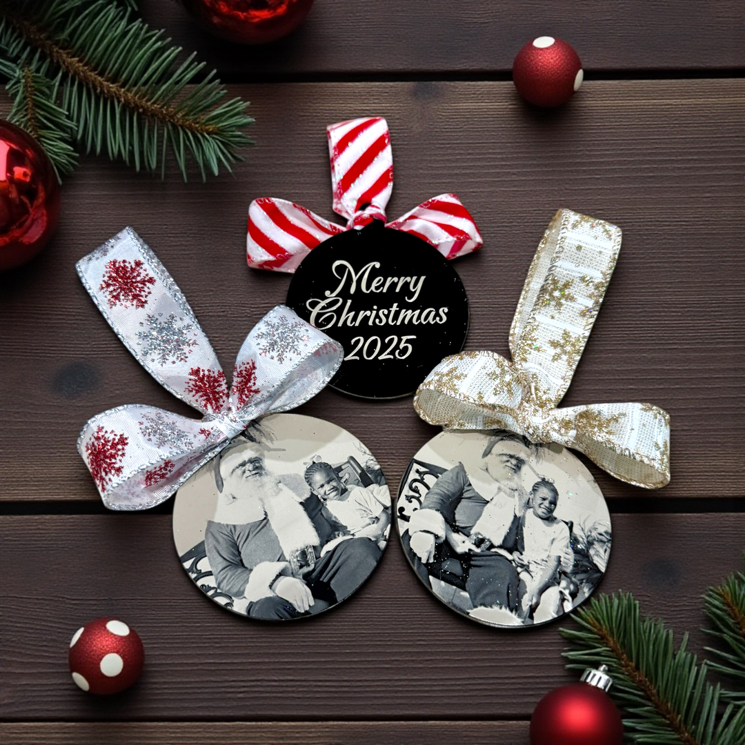 Christmas Photo Ornament - Premium Christmas Ornament from Pat's Monograms - Just $15! Shop now at Pat's Monograms