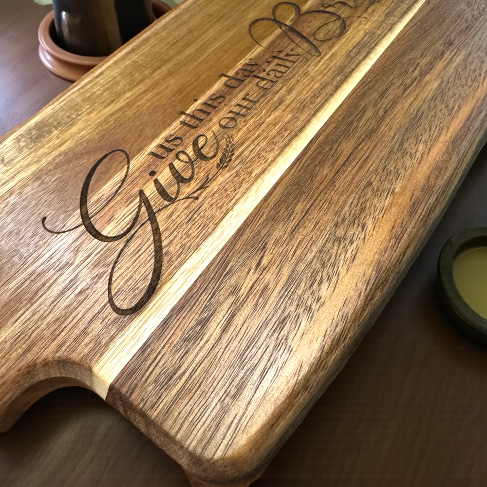 Give Us This Day - Laser Engraved Cutting Board - Premium Cutting Board from Pat's Monograms - Just $29.95! Shop now at Pat's Monograms
