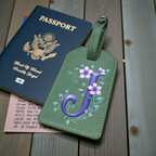 Personalized Luggage Tag - UV Printed Initial Monogram - Premium Travel Accessories from Pat's Monograms - Just $19.95! Shop now at Pat's Monograms