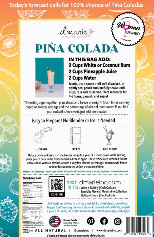 Pina Colada - Premium drink mix from d'marie - Just $16! Shop now at Pat's Monograms