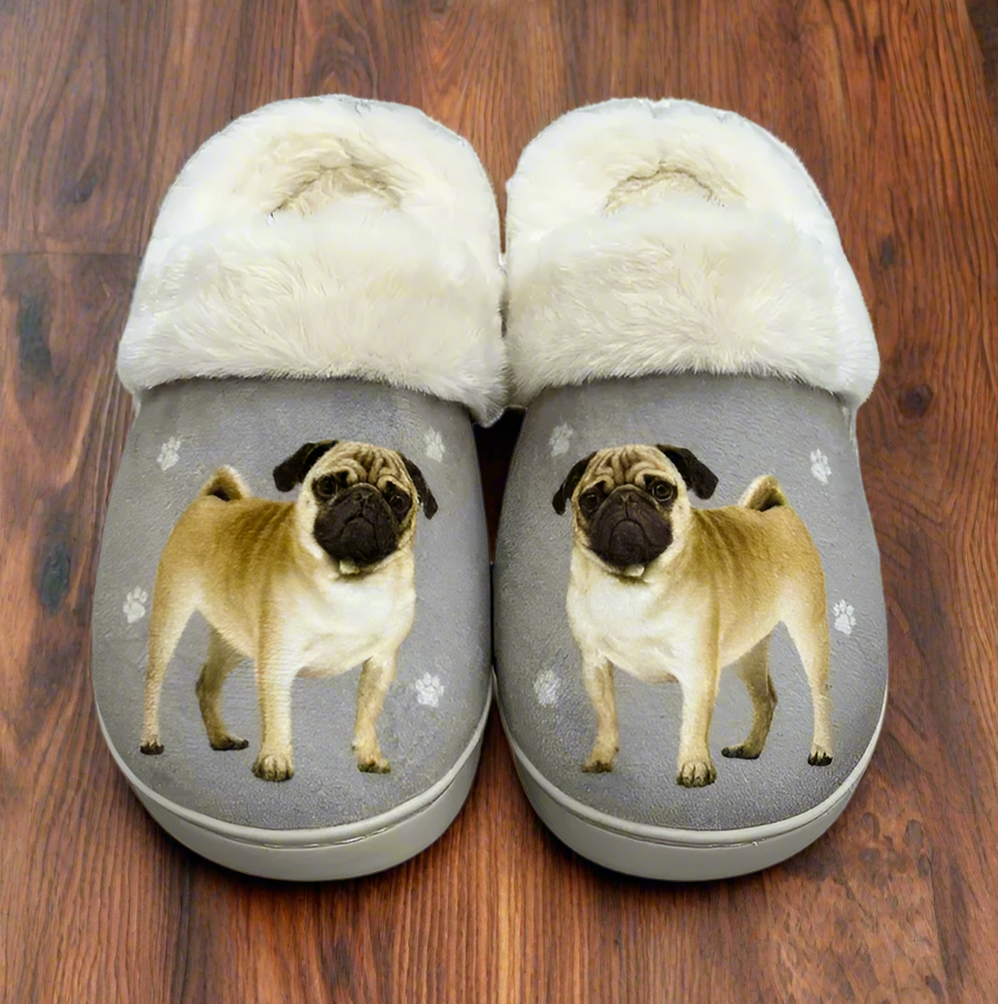 Pug dog slippers best sale