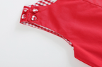 Red Gingham Trim Overalls - Premium  from Lil Cactus - Just $34.95! Shop now at Pat's Monograms