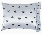 Ruffled Satin Pillowcase - Bows - Premium pillow case from Pat's Monograms - Just $35.95! Shop now at Pat's Monograms