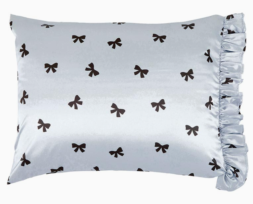 Ruffled Satin Pillowcase - Bows - Premium pillow case from Pat's Monograms - Just $35.95! Shop now at Pat's Monograms