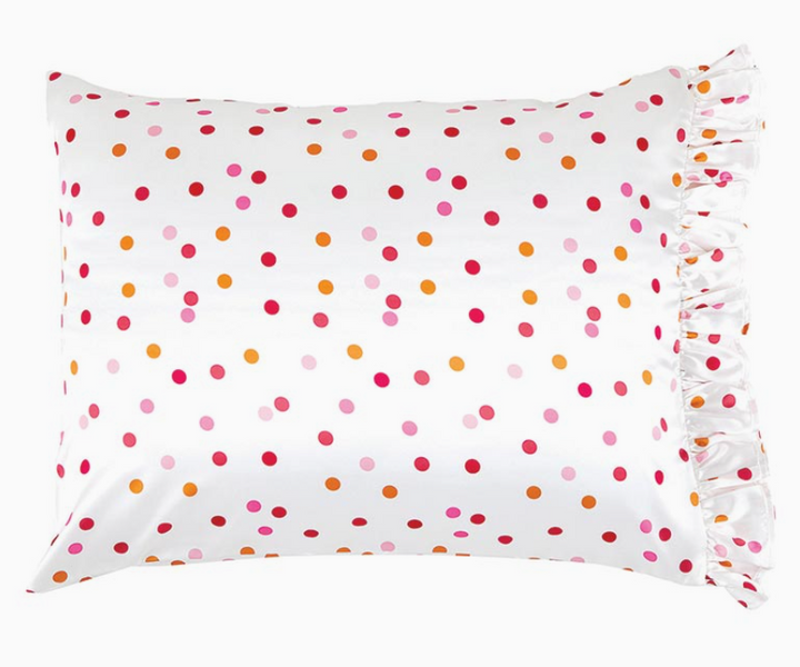 Ruffled Satin Pillowcase - Confetti - Premium pillow case from Pat's Monograms - Just $35.95! Shop now at Pat's Monograms