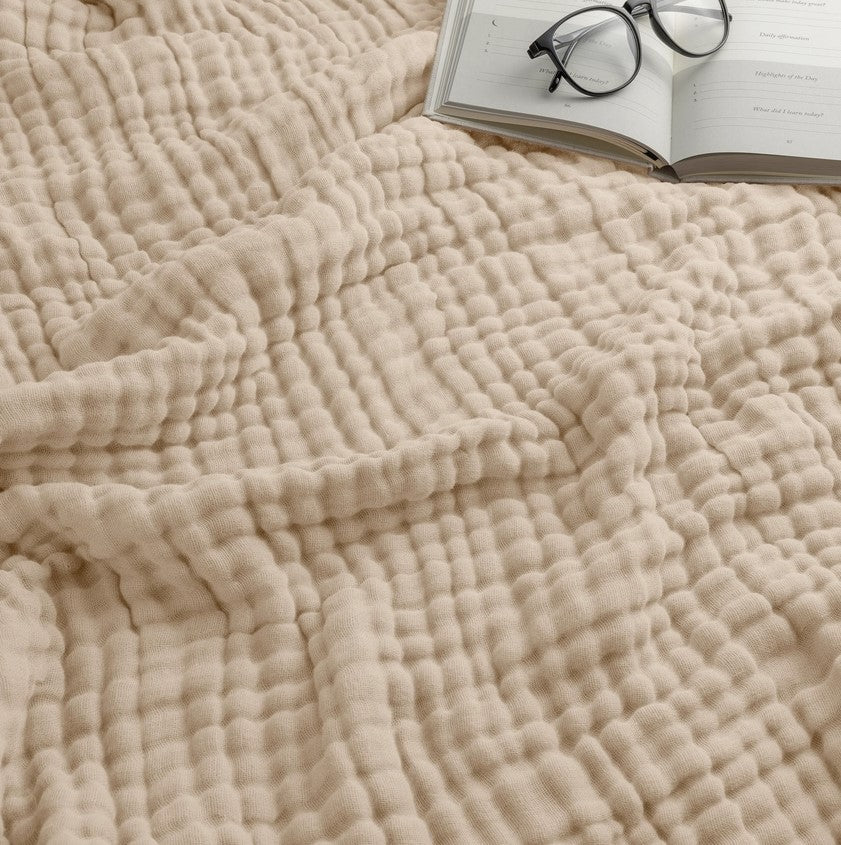 Adult Muslin Cotton Throw - Sand - Premium blanket from Comfy Cubs - Just $34.95! Shop now at Pat's Monograms