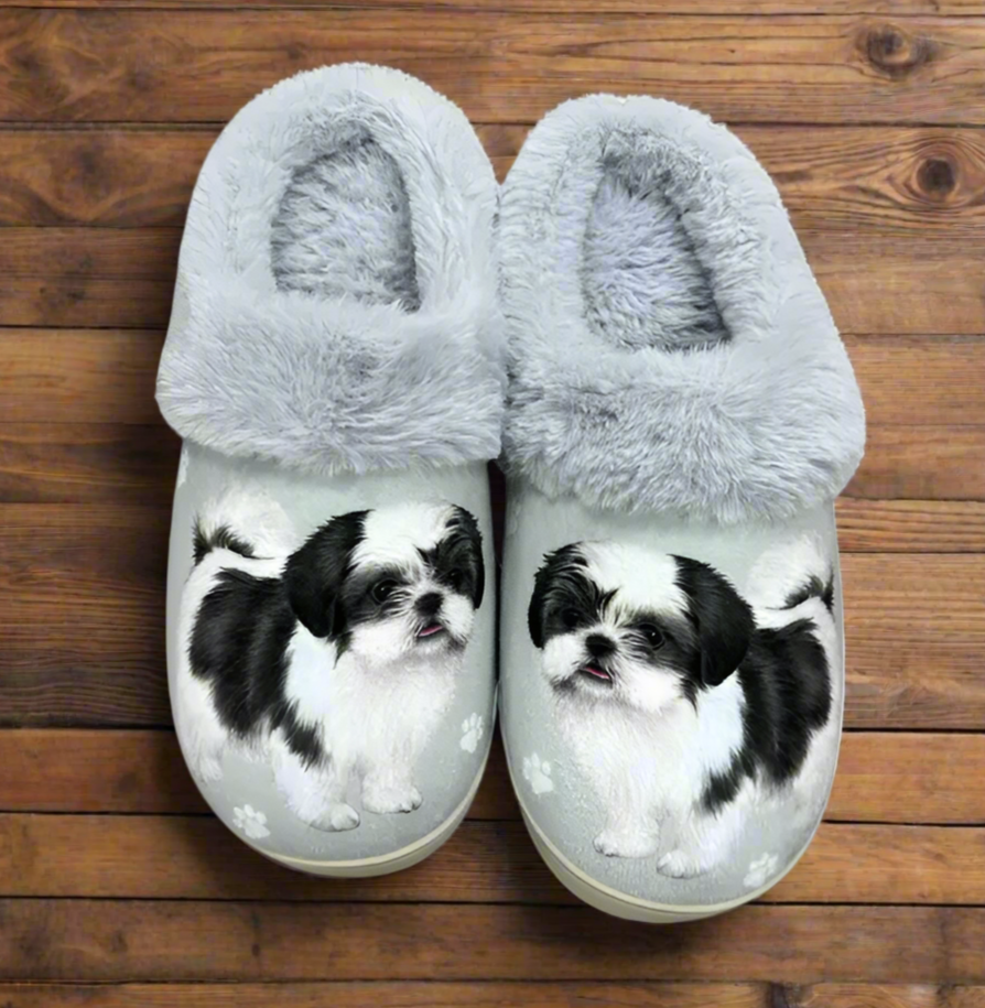 Shih Tzu Black Snuggs Slippers - Premium Slippers from E&S Pets - Just $24.95! Shop now at Pat's Monograms