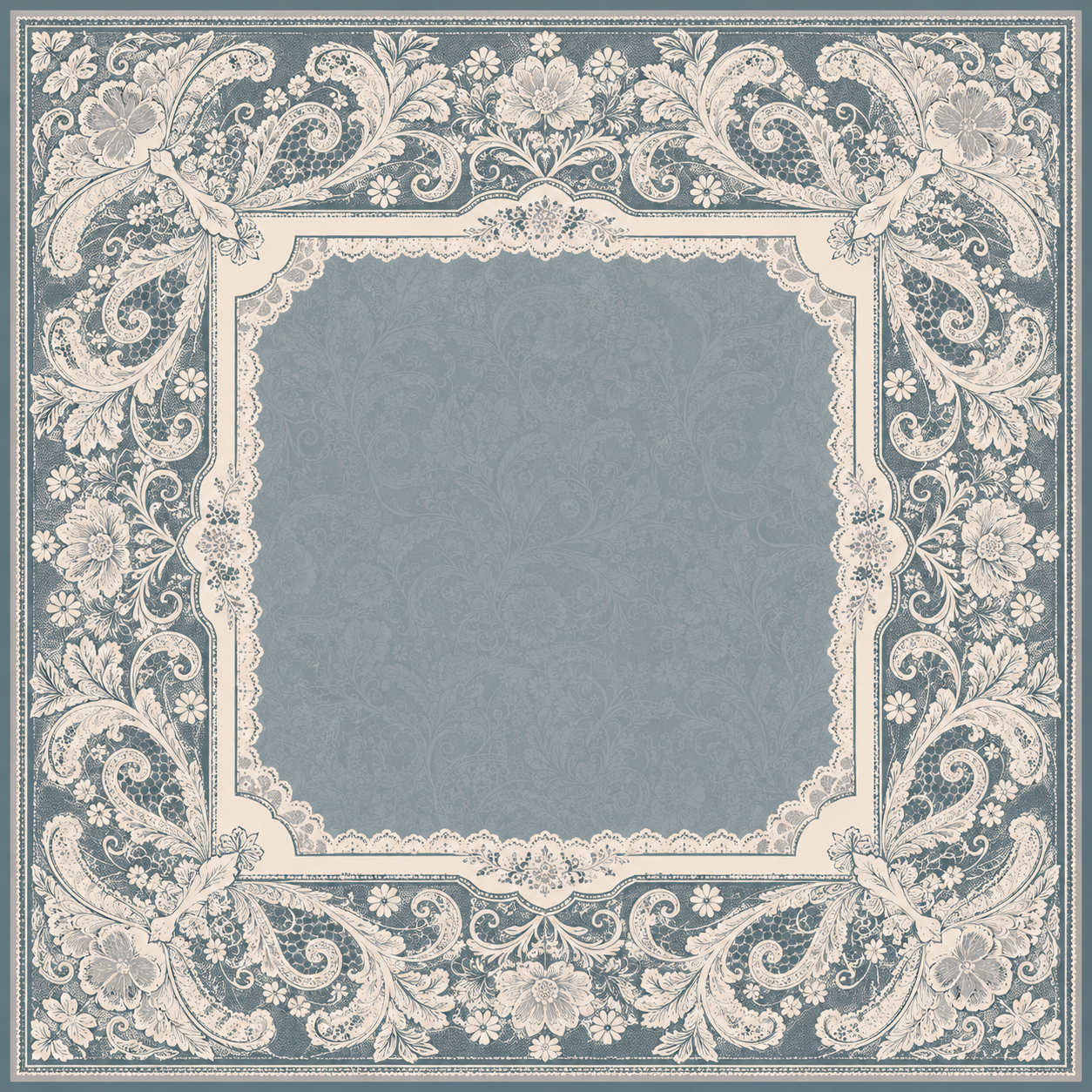 Something Blue — Steel Blue Lace Mahjong Mat - PREORDER - Premium Mahjong from Told in Tiles - Just $80! Shop now at Pat's Monograms