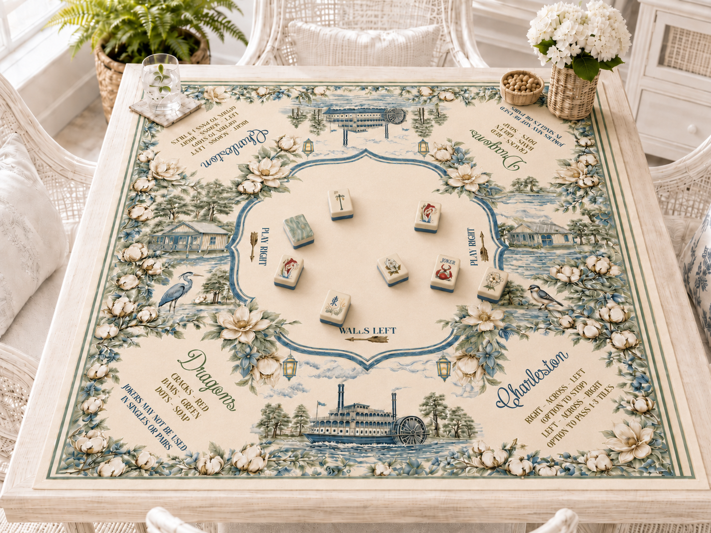 The Mahjestic South Mahjong Mat — Player's Edition — Preorder - Premium Mahjong from Told in Tiles - Just $80! Shop now at Pat's Monograms