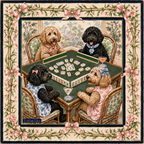The Doodle Soirée — Doodle Mahjong Mat | Paws & Tiles Collection - PREORDER - Premium Mahjong from Told in Tiles - Just $80! Shop now at Pat's Monograms