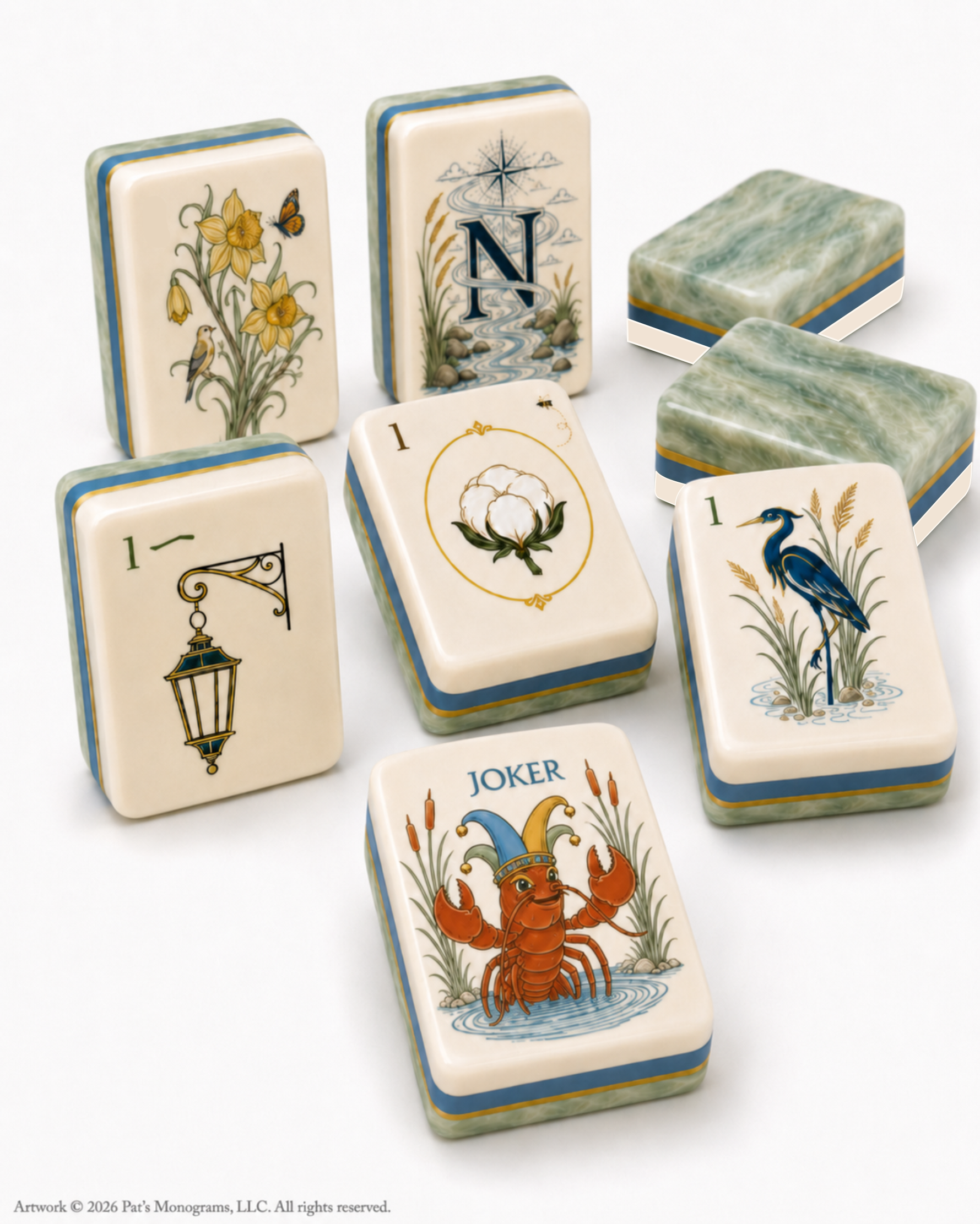 The Mahjestic South - Mahjong Set - PREORDER - Premium Mahjong from Told in Tiles - Just $450! Shop now at Pat's Monograms