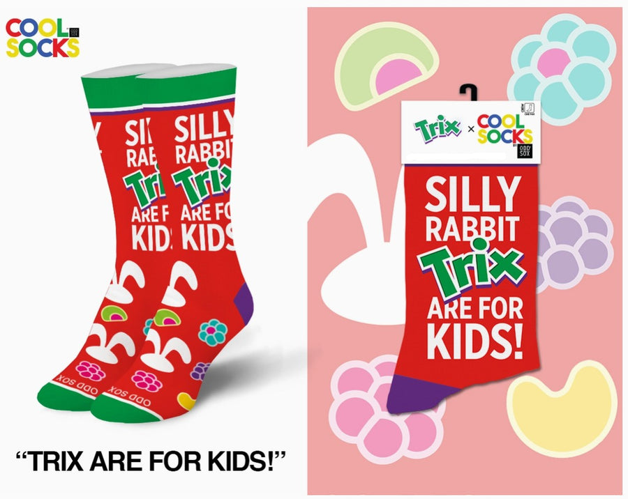 Trix are For Kids - Novelty Socks - Premium Socks from Cool Socks - Just $13.95! Shop now at Pat's Monograms