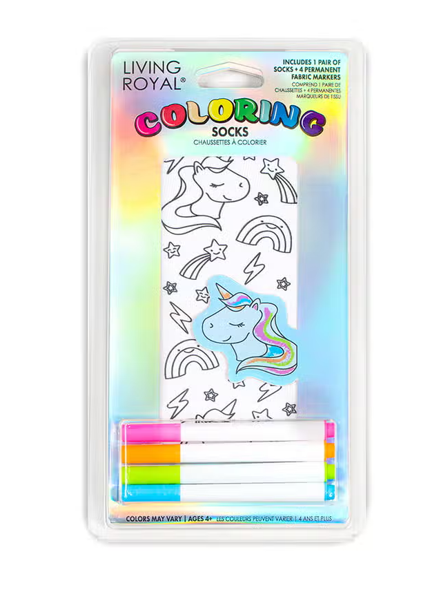 Unicorn Galaxy Coloring Socks - Premium socks from Living Royal - Just $8.95! Shop now at Pat's Monograms