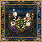 The White Tie Affair Mahjong Mat | Westie | Paws & Tiles Collection - PREORDER