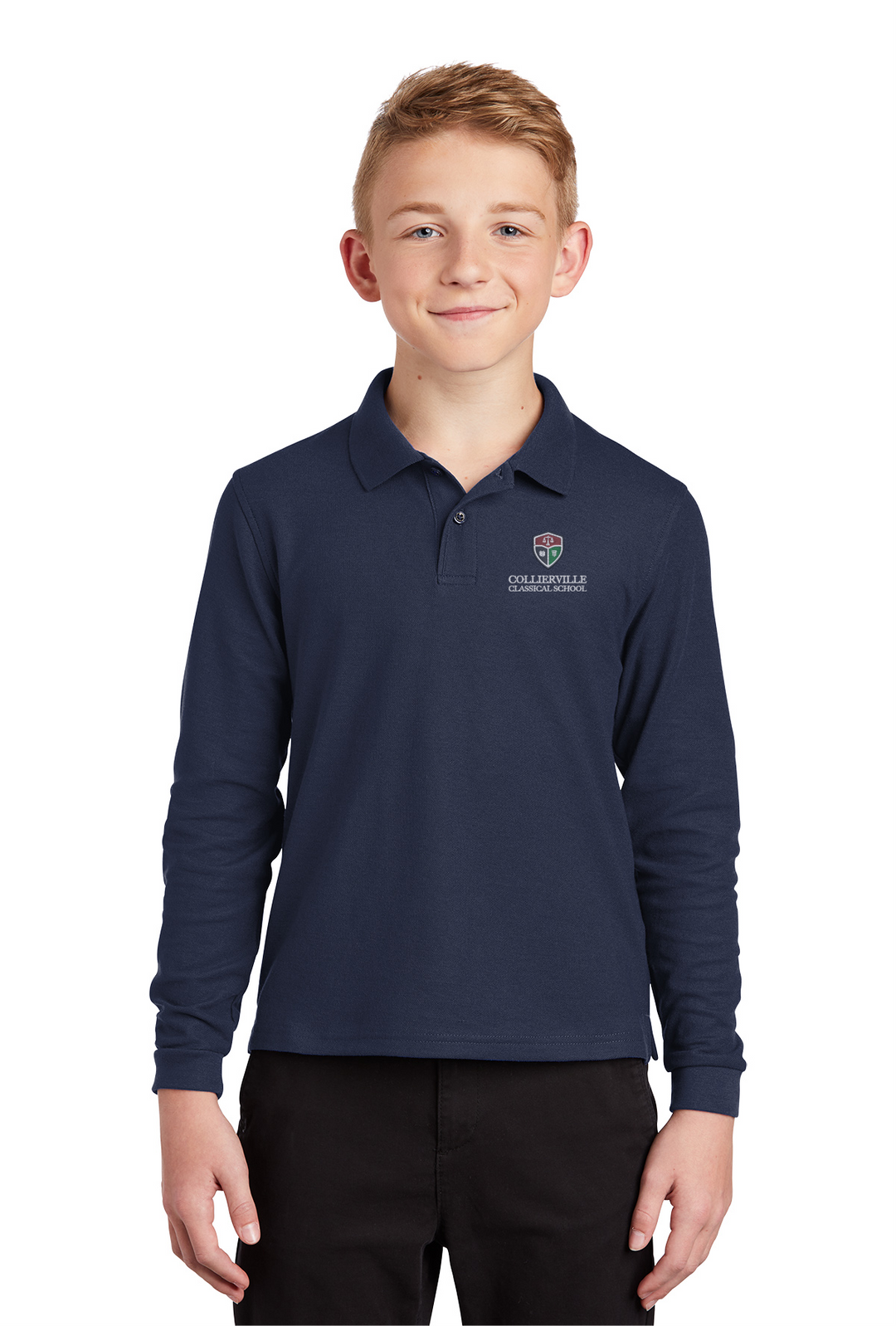 CCS - Y500LS Port Authority Unisex Youth Long Sleeve Silk Touch Polo (Copy) - Premium School Uniform from Pat's Monograms - Just $25! Shop now at Pat's Monograms