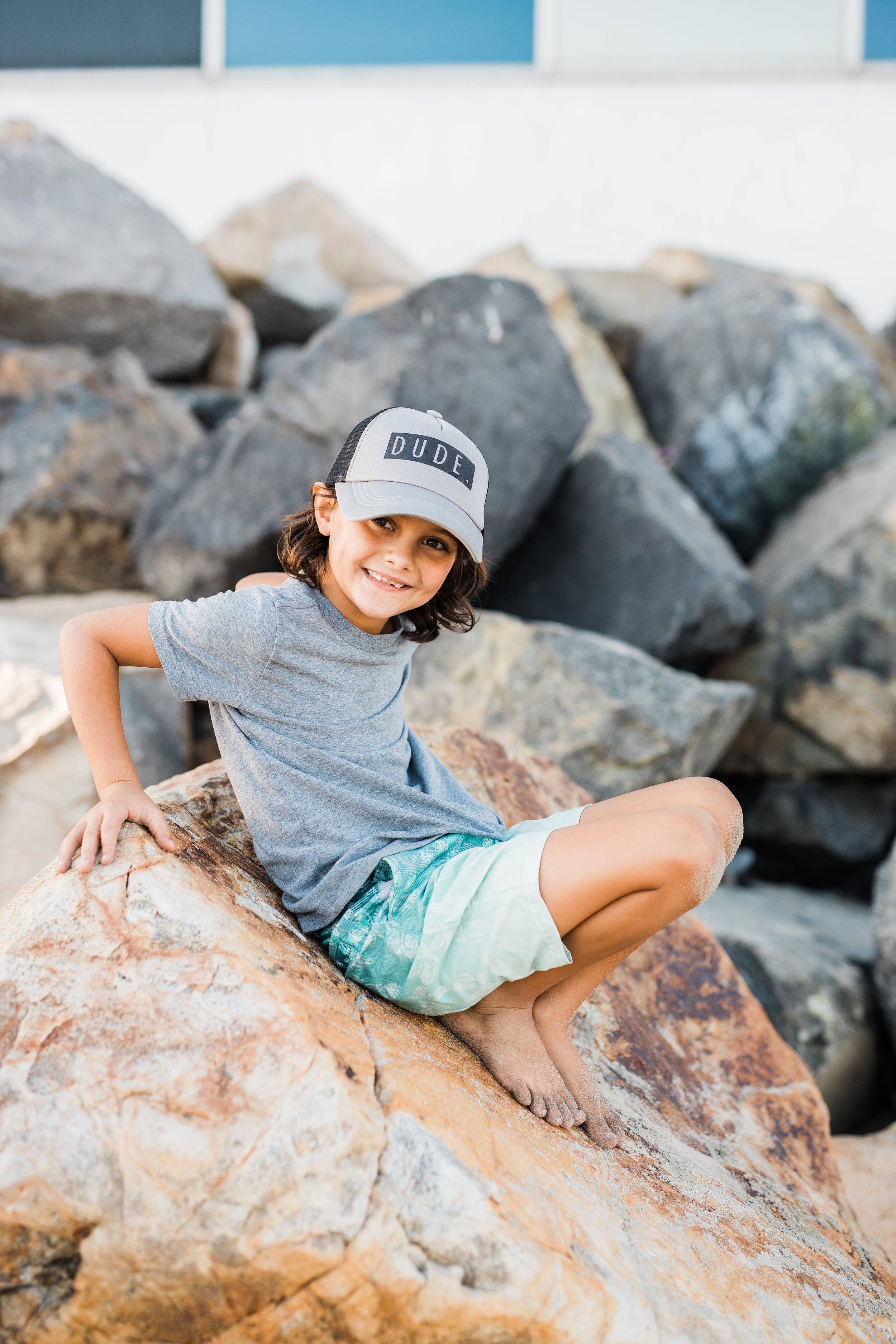 DUDE Trucker Hat - Grey & Black - Premium Trucker Cap from The Mama X™ Brand - Just $18.95! Shop now at Pat's Monograms