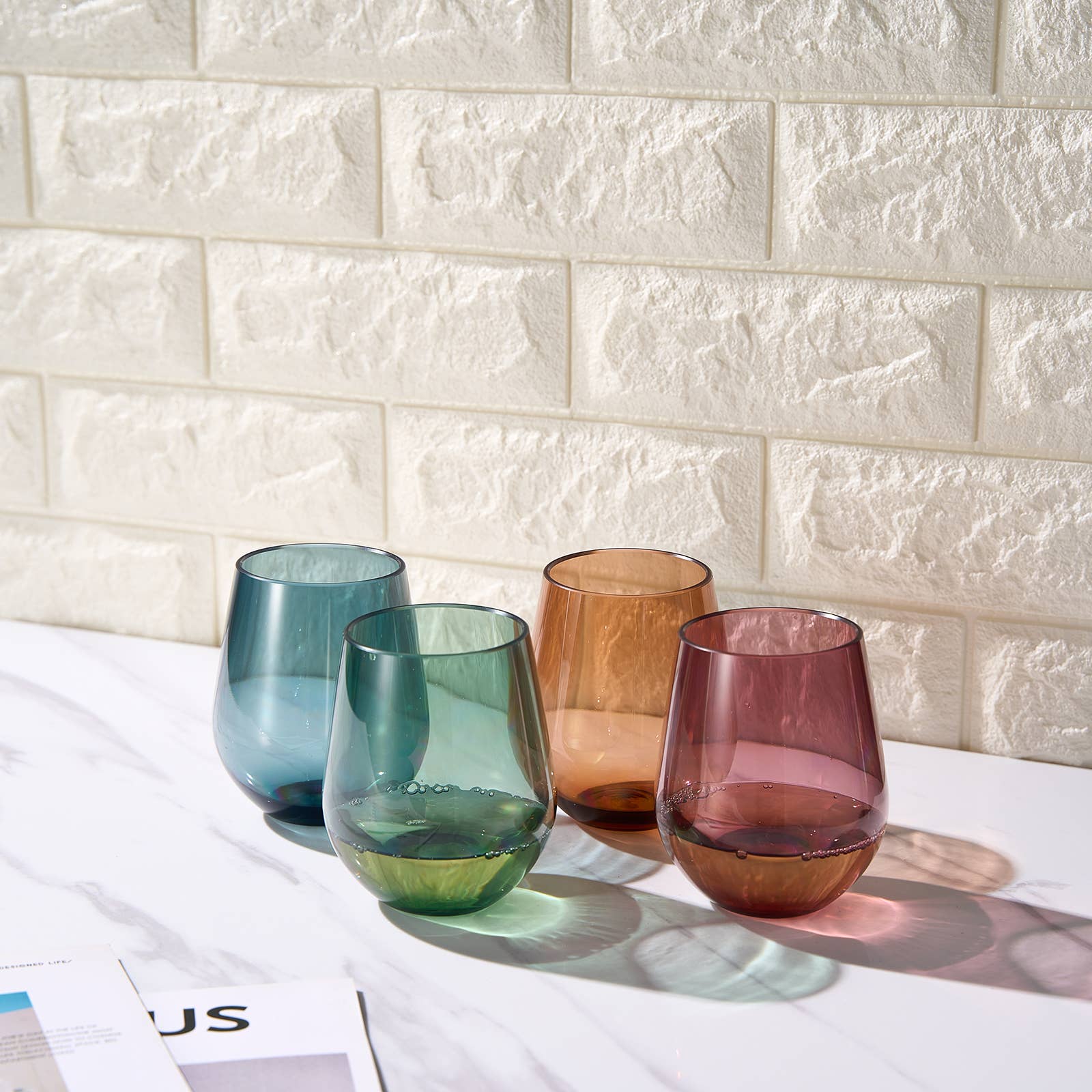 Shatterproof Tritan Stemless Wine Glasses, Set of 4 - Premium  from The Wine Savant / Khen Glassware - Just $26.95! Shop now at Pat's Monograms
