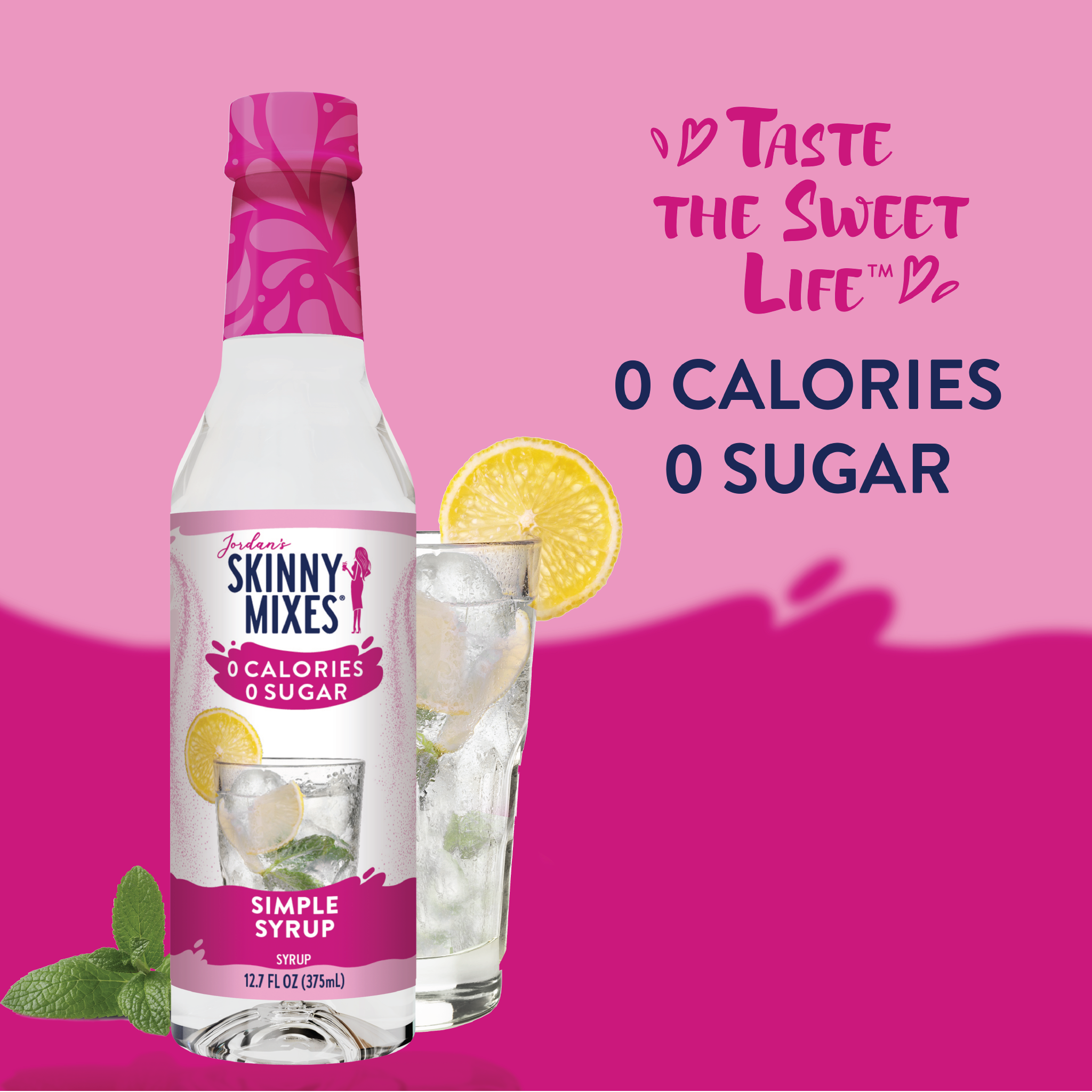 Sugar Free Simple Syrup - 375ml Mixer - Premium drink mix from Jordan's Skinny Mixes - Just $5.95! Shop now at Pat's Monograms