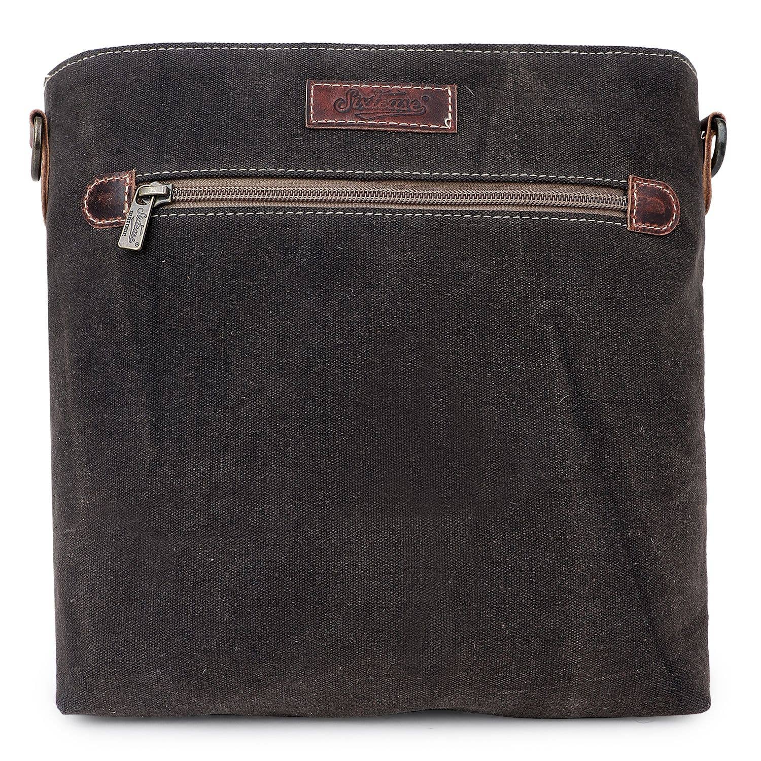 Canvas Cowhide & Leather Women Crossbody - Platinum/ Black - Premium crossbody from Sixtease Bags USA - Just $45! Shop now at Pat's Monograms