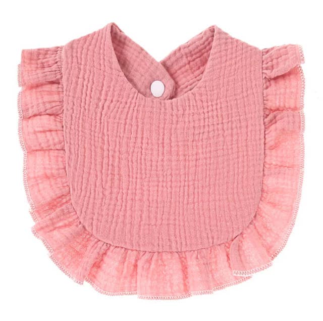 Muslin Ruffle Bib - Premium  from Zsa Zsa & LoLLi - Just $8.95! Shop now at Pat's Monograms