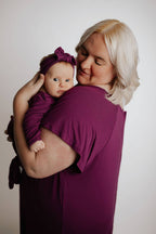 Plum Purple Maternity Labor and Delivery/ Nursing Gown - Premium nursing & Feeding from Three Little Tots - Just $36.95! Shop now at Pat's Monograms