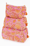 Quilted Cotton Toiletry Bag Set (TB-52) — LA Soul